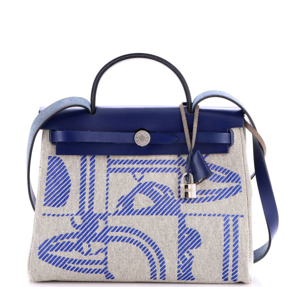 Hermes 31 Herbag Zip Relief Brides de Gala Toile and Leather
